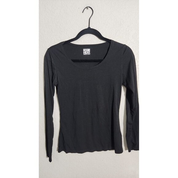 32 Degrees HEAT Shirt Womens Small Black Long Sleeve Lightweight Stretch Layer - Picture 1 of 9